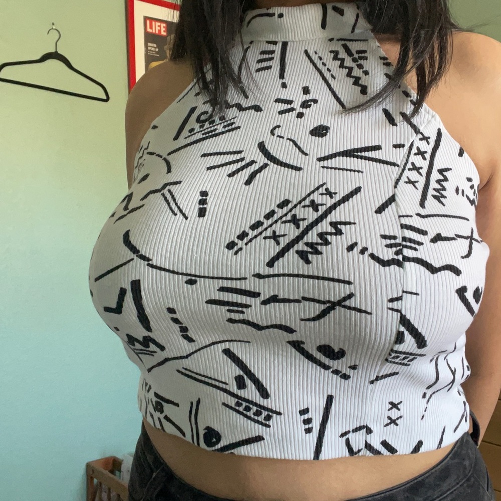 VNTG Oops Too! California High Neck Crop Tank Top - Picture 2 of 7